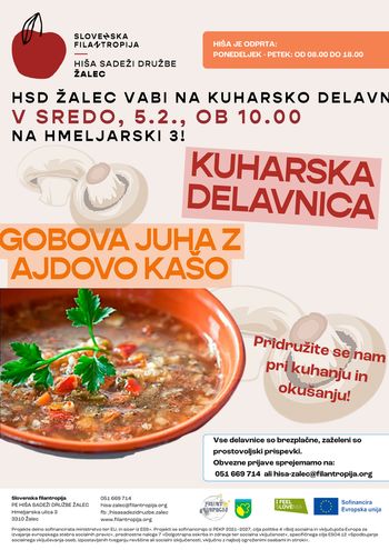Kuharska delavnica: gobova juha z ajdovo kašo