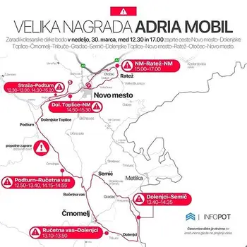 V nedeljo zapore cest zaradi kolesarske dirke
