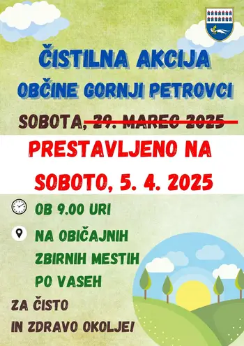 Prestavljen termin čistilne akcije