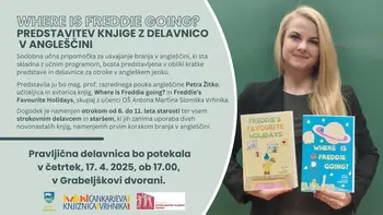 Petra Žitko - Predstavitev knjige z delavnico v angleščini, Where is Freddie going?