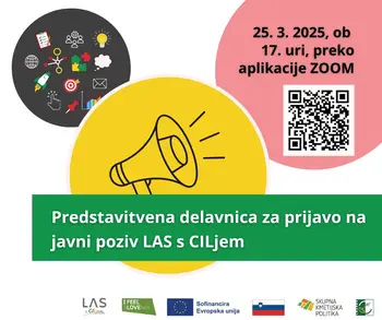Vabilo na ZOOM predstavitveno delavnico za prijavo na javni poziv LAS s CILjem