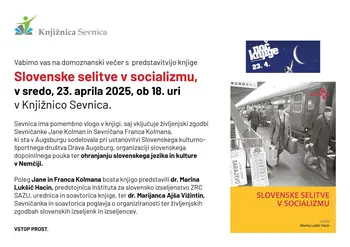 Domoznanski večer - predstavitev knjige Slovenske selitve v socializmu