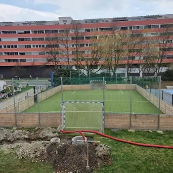 Nova razsvetljava za še več večerne igre na igriščih pri Dijaškem domu