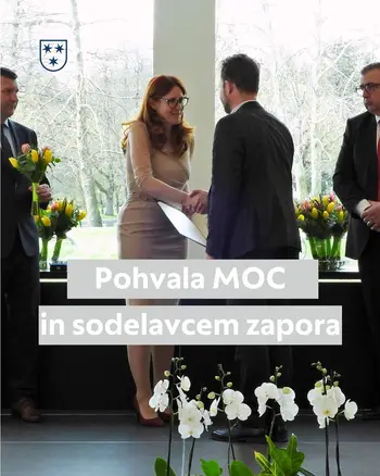 Pohvala Mestni občini Celje in sodelavcem celjskega zapora ob 30-letnici Uprave za izvrševanje kazenskih sankcij