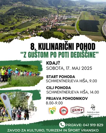 8. KULINARIČNI POHOD "Z GUŠTOM PO POTI DEDIŠČINE"