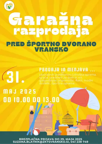 GARAŽNA RAZPRODAJA NA VRANSKEM
