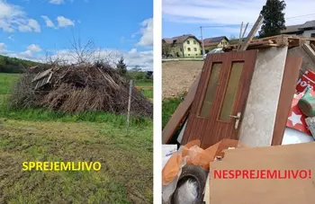 Obvestilo o prepovedi kurjenja odpadkov v naravi