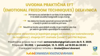 Uvodna praktična EFT (Emotional Freedom Techniques) delavnica