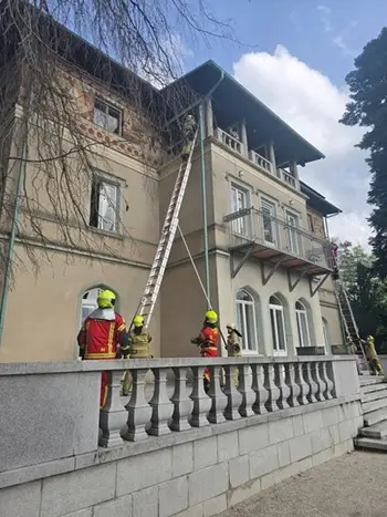 Evakuacijska vaja v stavbi Občine Bled