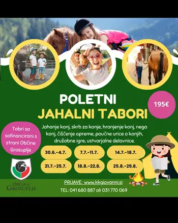 POLETNI JAHALNI TABORI 2025 - aktivno počitniško varstvo otrok