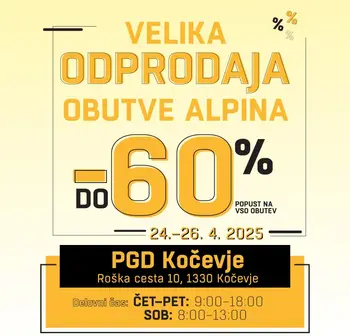 VELIKA ALPININA ODPRODAJA OBUTVE