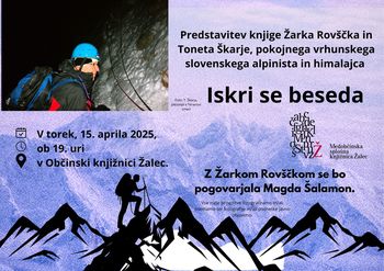 ISKRI SE BESEDA - Predstavitev knjige Žarka Rovščka in Toneta Škarje