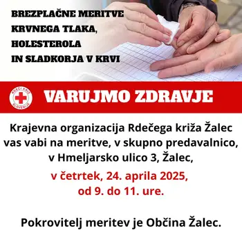 Brezplačne meritve krvnih vrednosti, 24. 4. 2025