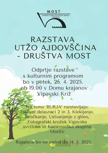Razstava UTŽO Ajdovščina Društva MOST v Vipavskem Križu