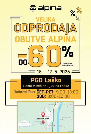 VELIKA ALPININA ODPRODAJA OBUTVE