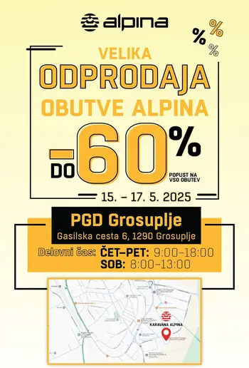 VELIKA ALPININA ODPRODAJA OBUTVE