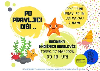 Pravljična ura v Občinski knjižnici Braslovče
