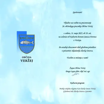 VABILO NA PRAZNOVANJE 26. OBČINSKEGA PRAZNIKA OBČINE VERŽEJ 