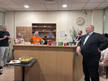 Župan Berto Menard na obisku v bazenu ob 20-letnici delovanja bazena