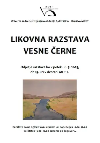 Samostojna likovna razstava Vesne Černe