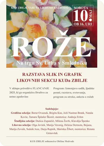 ROŽE, razstava slik in grafik likovnih sekcij KUDa Zbilje