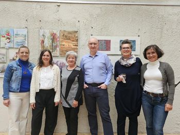 Likovna razstava članov skupine Epilepsija Dolenjska regija v Knjižnici Mirana Jarca