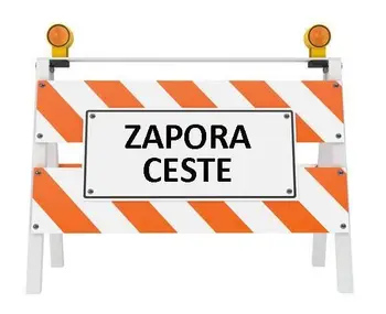 Obvestilo o zapori ceste Miren - Opatje selo v ponedeljek, 21.7.2025