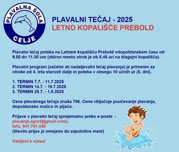 Plavalni tečaj na Bazenu Prebold
