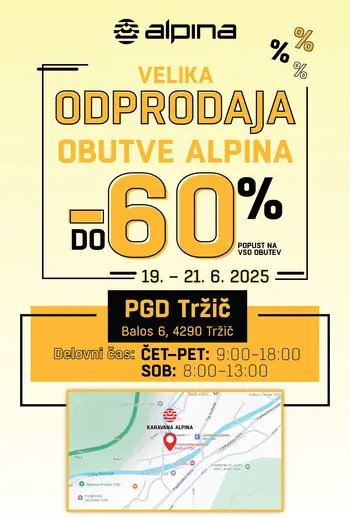 VELIKA ALPININA ODPRODAJA OBUTVE