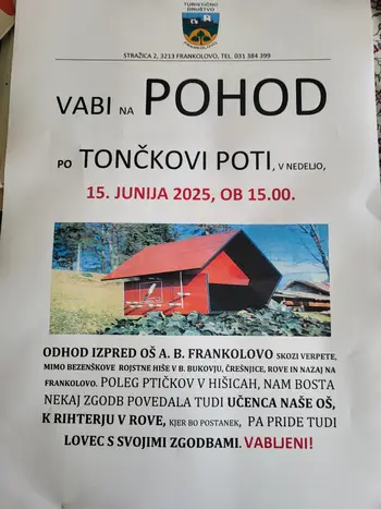 VABILO NA POHOD PO TONČKOVI POTI