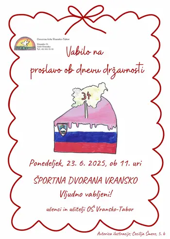 Vabilo na proslavo ob dnevu državnosti