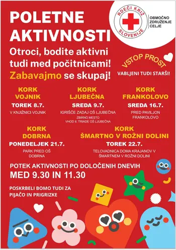 RDEČI KRIŽ VABI OTROKE NA RAZIGRANE POLETNE AKTIVNOSTI