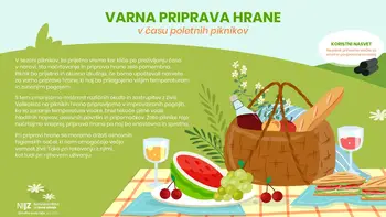 Varna priprava hrane v času poletnih piknikov