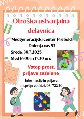 Ustvarjalna sreda za male in velike v Medgeneracijskem centru Prebold