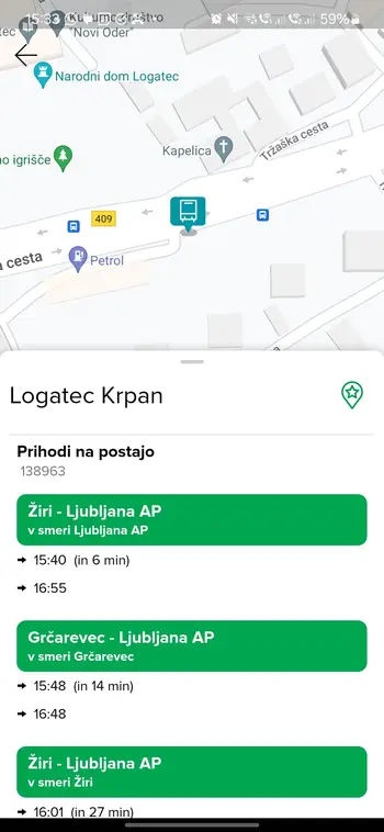 Interaktivni vozni redi avtobusnih prevozov na območju Logatca v platformi Logatec Supermesto