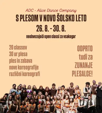ODPRTE PLESNE DELAVNICE RAZLIČNIH STILOV