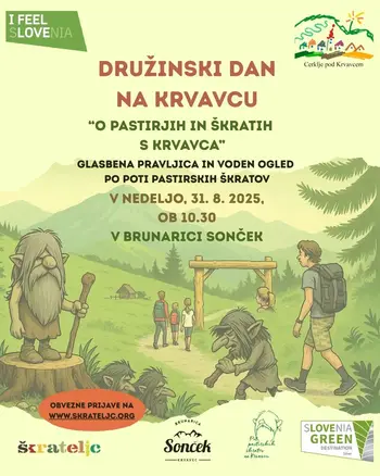Družinski dan na Krvavcu: glasbena pravljica in voden ogled po Poti pastirskih škratov