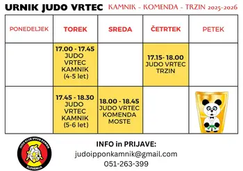Vpisi v JUDO sezona 2025/2026 - JUDO KLUB KOMENDA