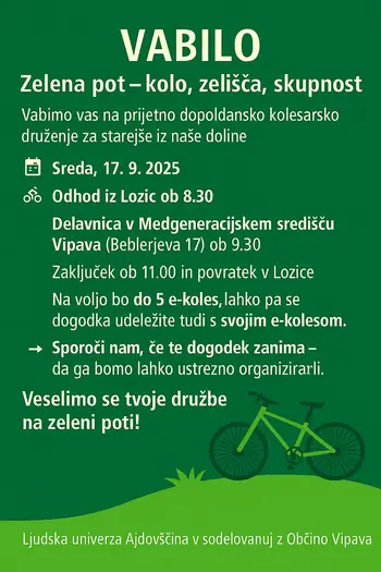 Zelena pot - kolo, zelišča, skupnost 