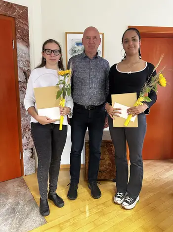 Sprejem diamantne in zlate maturantke pri županu Občine Žiri