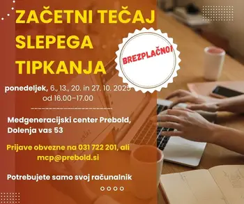 Začetni tečaj slepega tipkanja