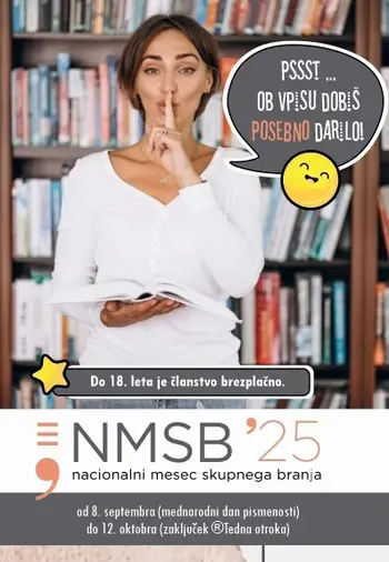 Članstvo v knjižnici je do 18. leta brezplačno