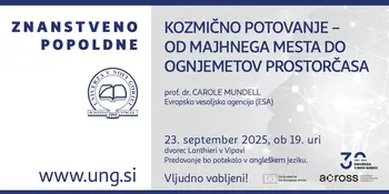 Znanstveno popoldne: Kozmično potovanje – od majhnega mesta do ognjemetov prostorčasa