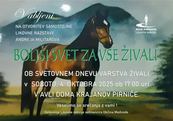 Otvoritev razstave Andreja Militarova: BOLJŠI SVET ZA VSE ŽIVALI
