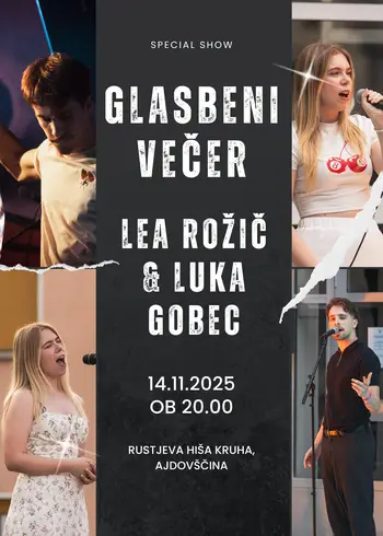 Glasbeni večer: Luka Gobec in Lea Rožič