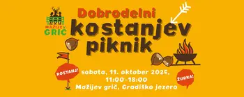 Dobrodelni kostanjev piknik ob Gradiškem jezeru Mažijev grič