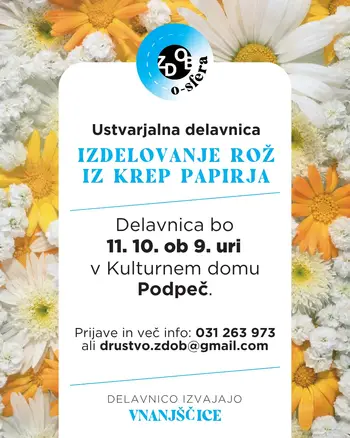 Izdelovanje rož iz krep papirja