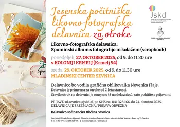 Jesenska počitniška likovno - fotografska delavnica za otroke v Krmelju