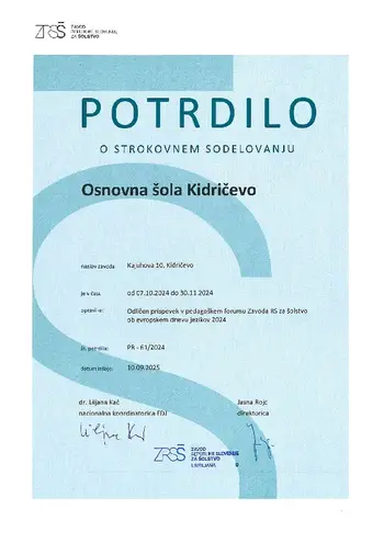Nagrada za prispevek ob evropskem dnevu jezikov 2024 