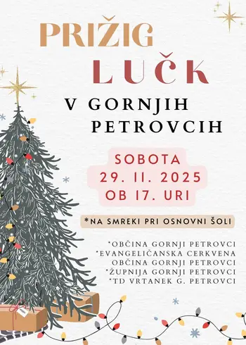 Prižig lučk v Gornjih Petrovcih